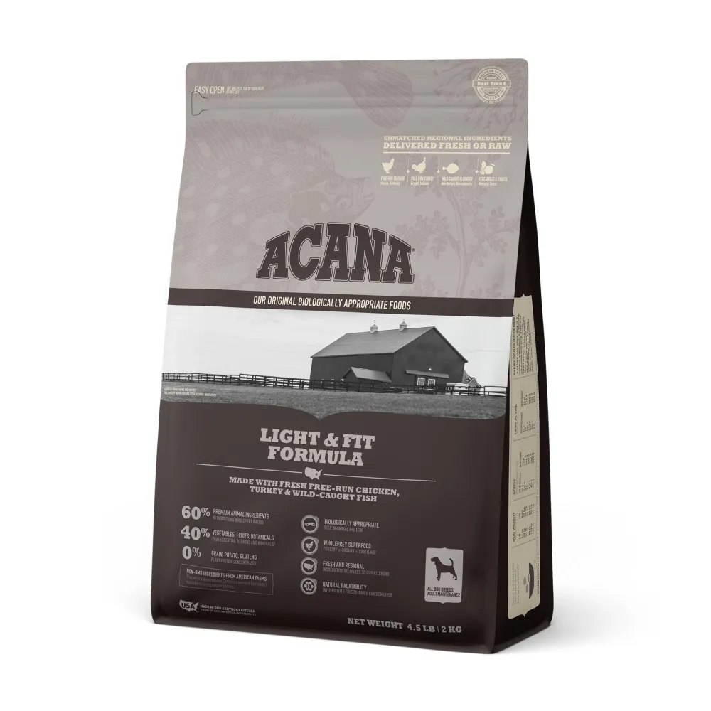 Acana Dry Food^Light & Fit Grain-Free Dry Dog Food, 4.5-lb