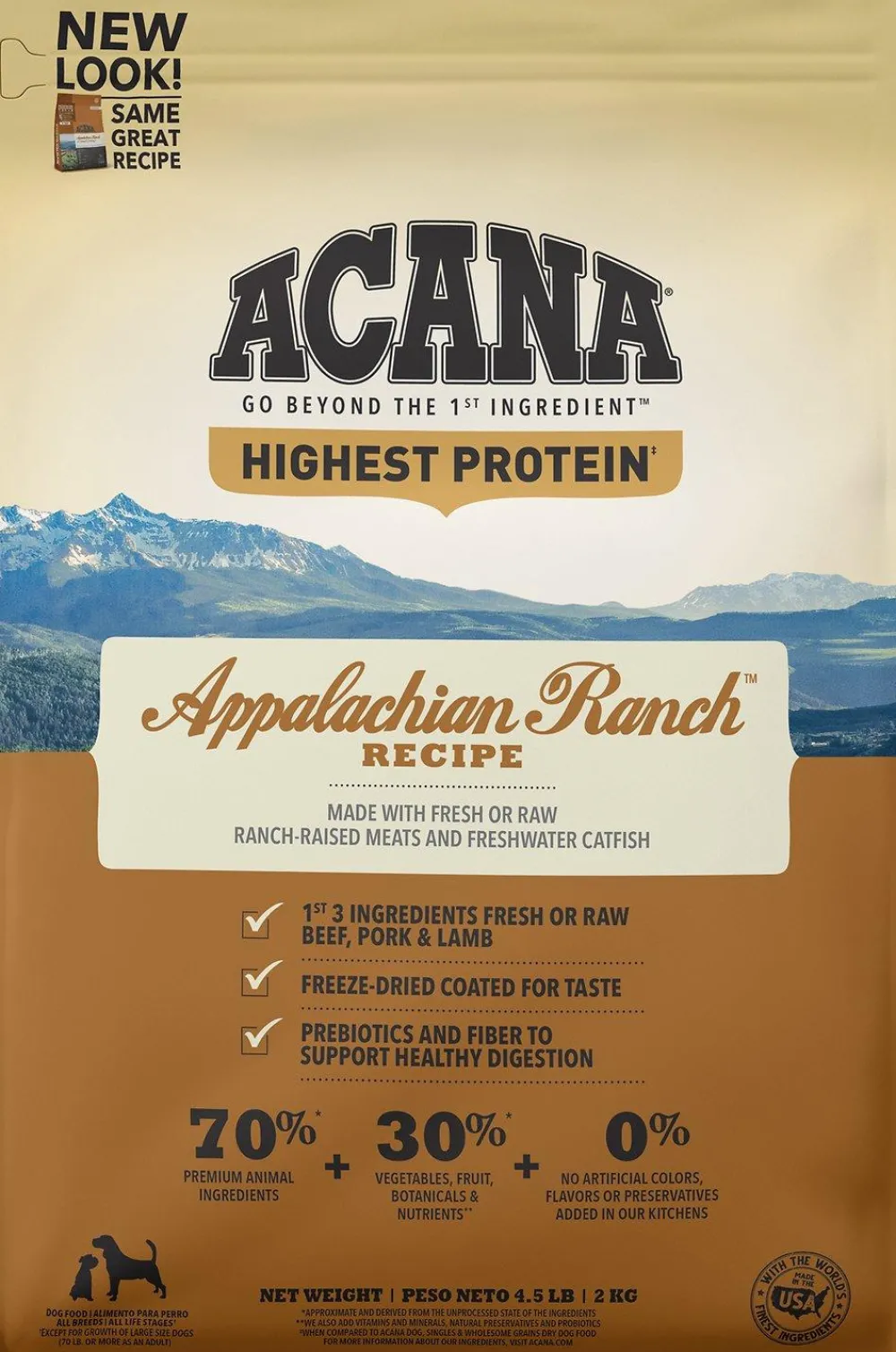Acana Dry Food^Regionals Appalachian Ranch Grain-Free Dry Dog Food, 4.5-lb