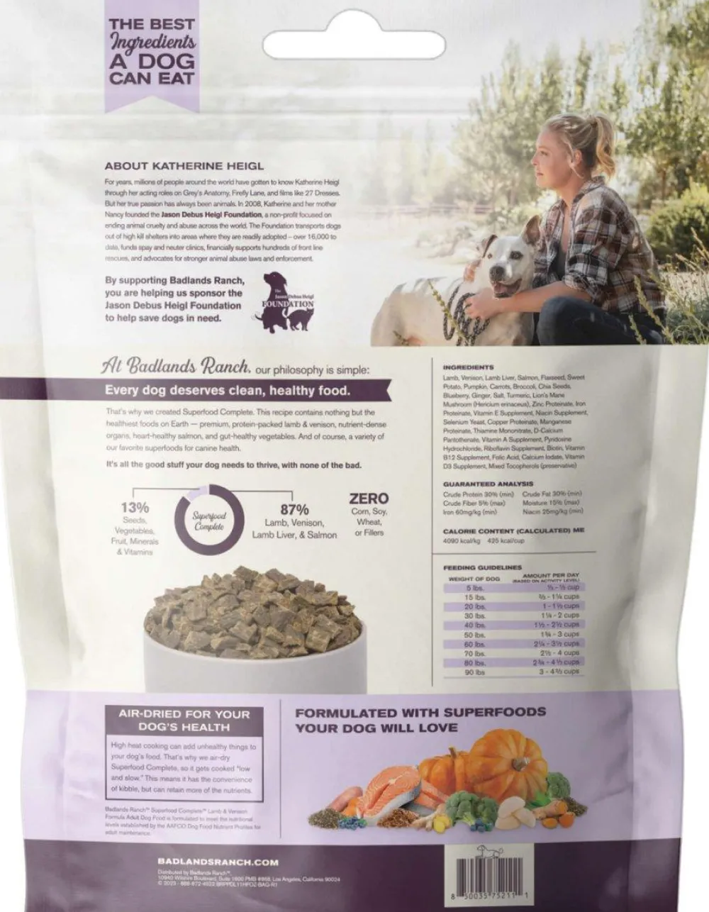 Badlands Ranch Air-Dried & Dehydrated Food^Superfood Complete Lamb & Venison Air-Dried Dog Food, 11.5-oz