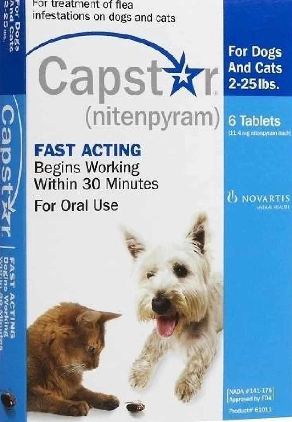 Novartis Flea & Tick | Flea & Tick^Capstar Flea Treatment for Cats and Dogs, 6 Month - Dogs and Cats 2-25-lb