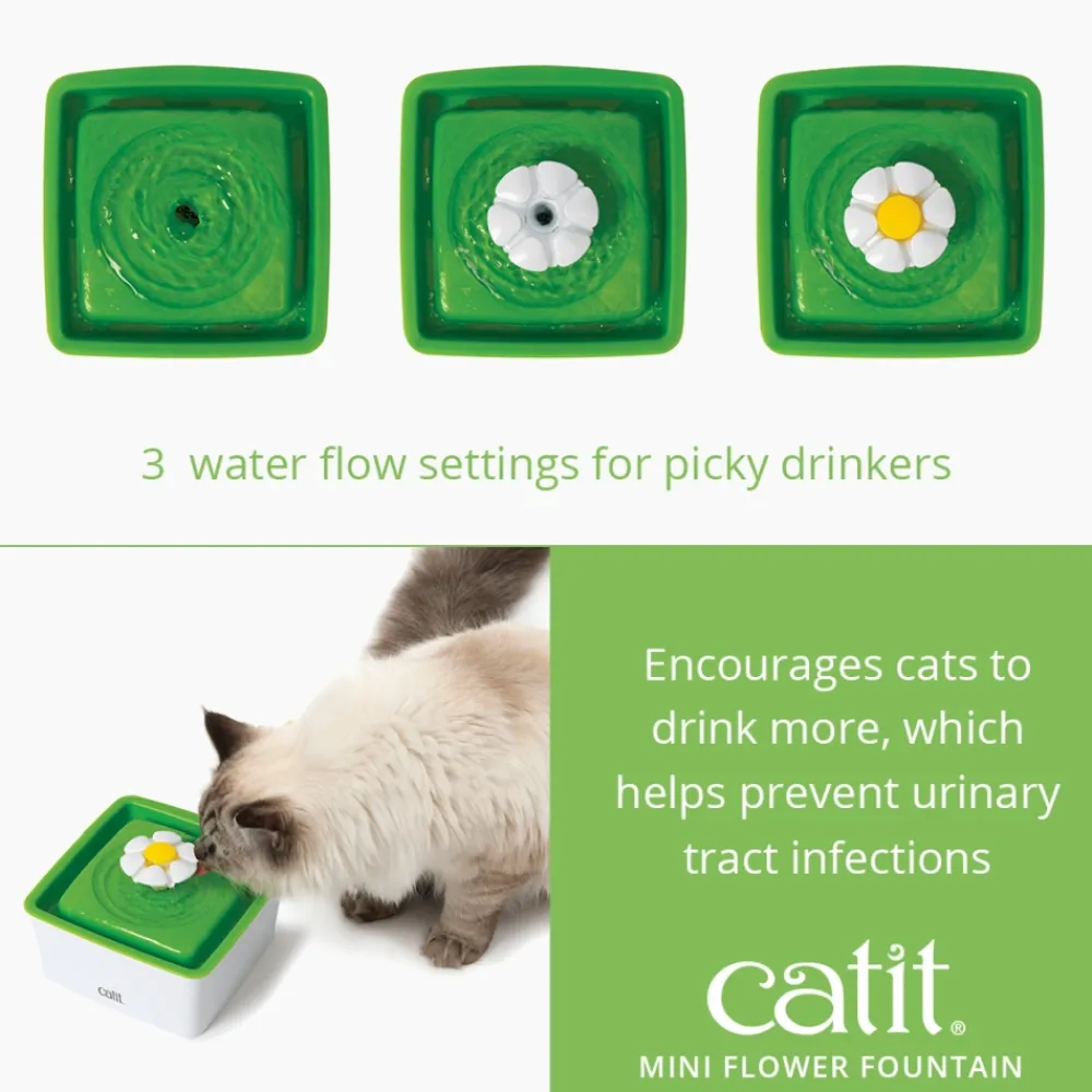 Catit Bowls & Feeders | Bowls & Feeders^Mini Flower Fountain, 1.5-L