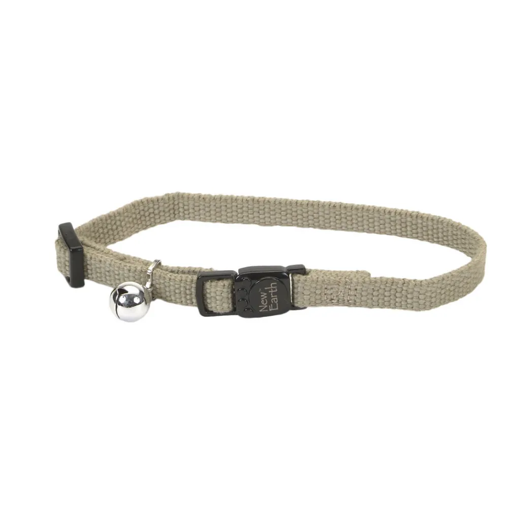 Coastal Pet Products Leashes & Collars | Leashes & Collars^Coastal New Earth Soy Adjustable Breakaway Cat Collar, Olive, 8-12-in