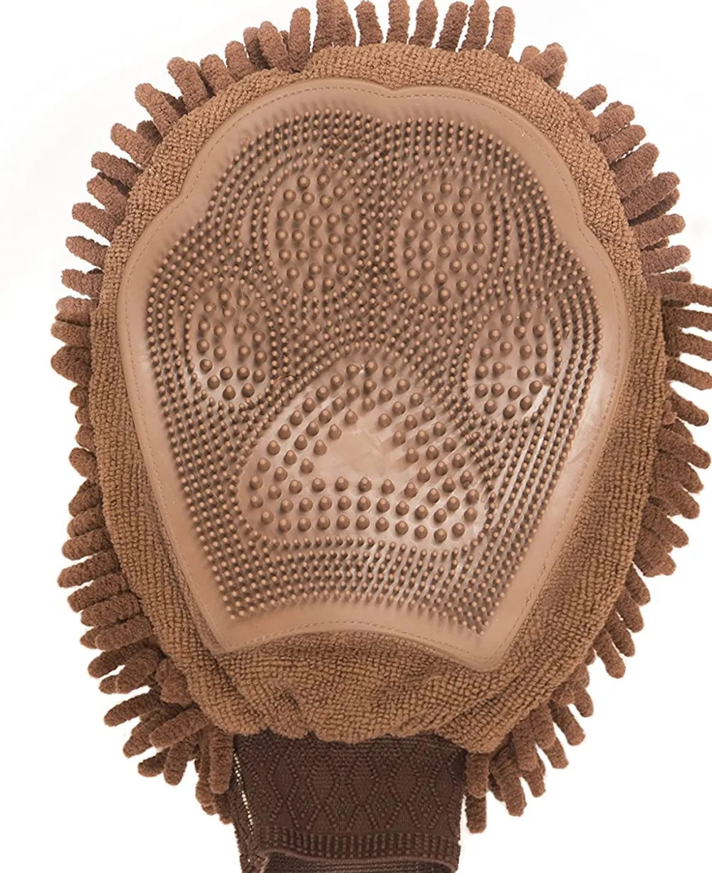 Dog Gone Smart Grooming | Grooming^Dirty Dog Grooming Mitt for Pets, Brown