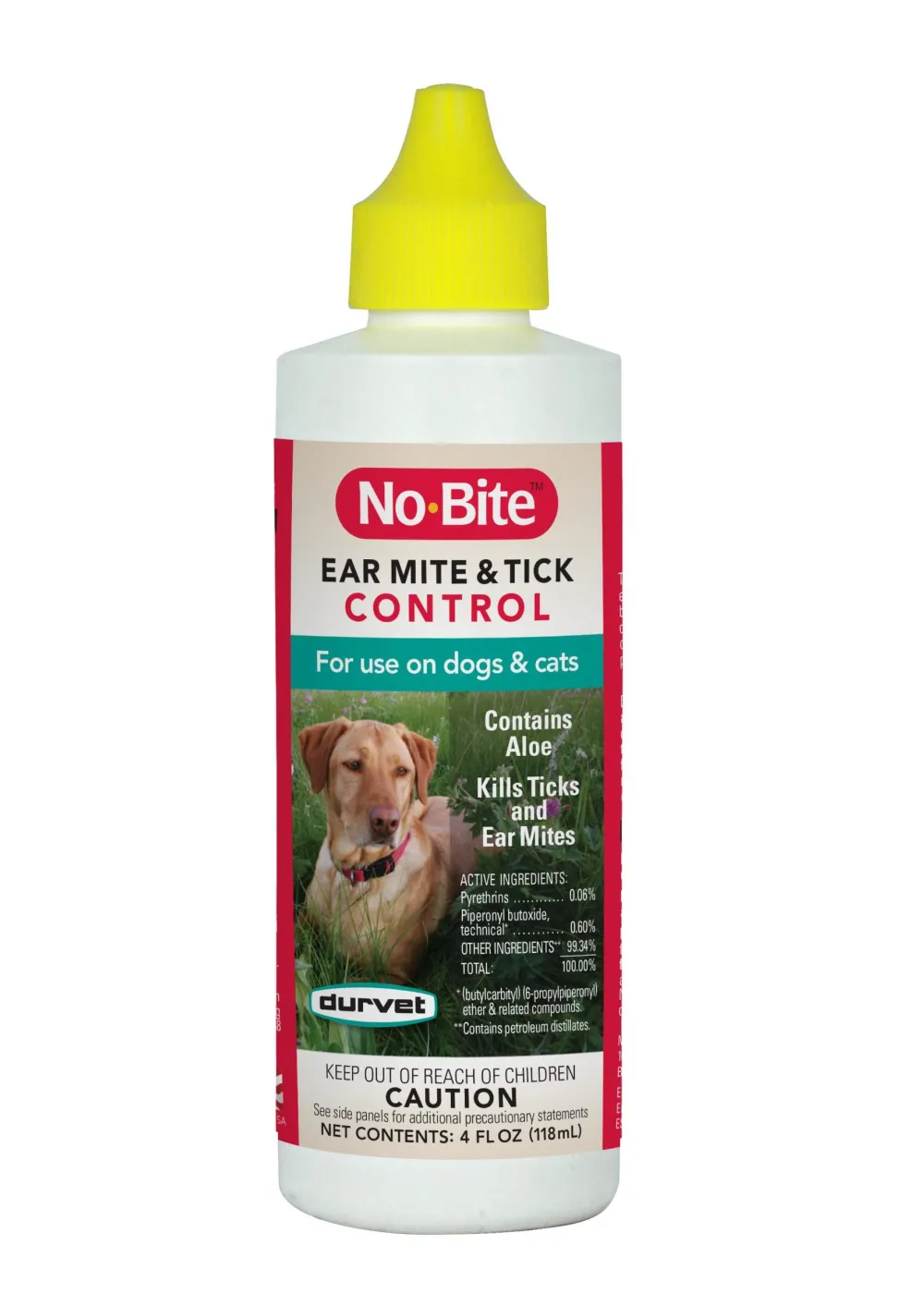 Durvet Flea & Tick | Flea & Tick^No-Bite Ear Mite & Tick Control for Dogs & Cats, 4-oz