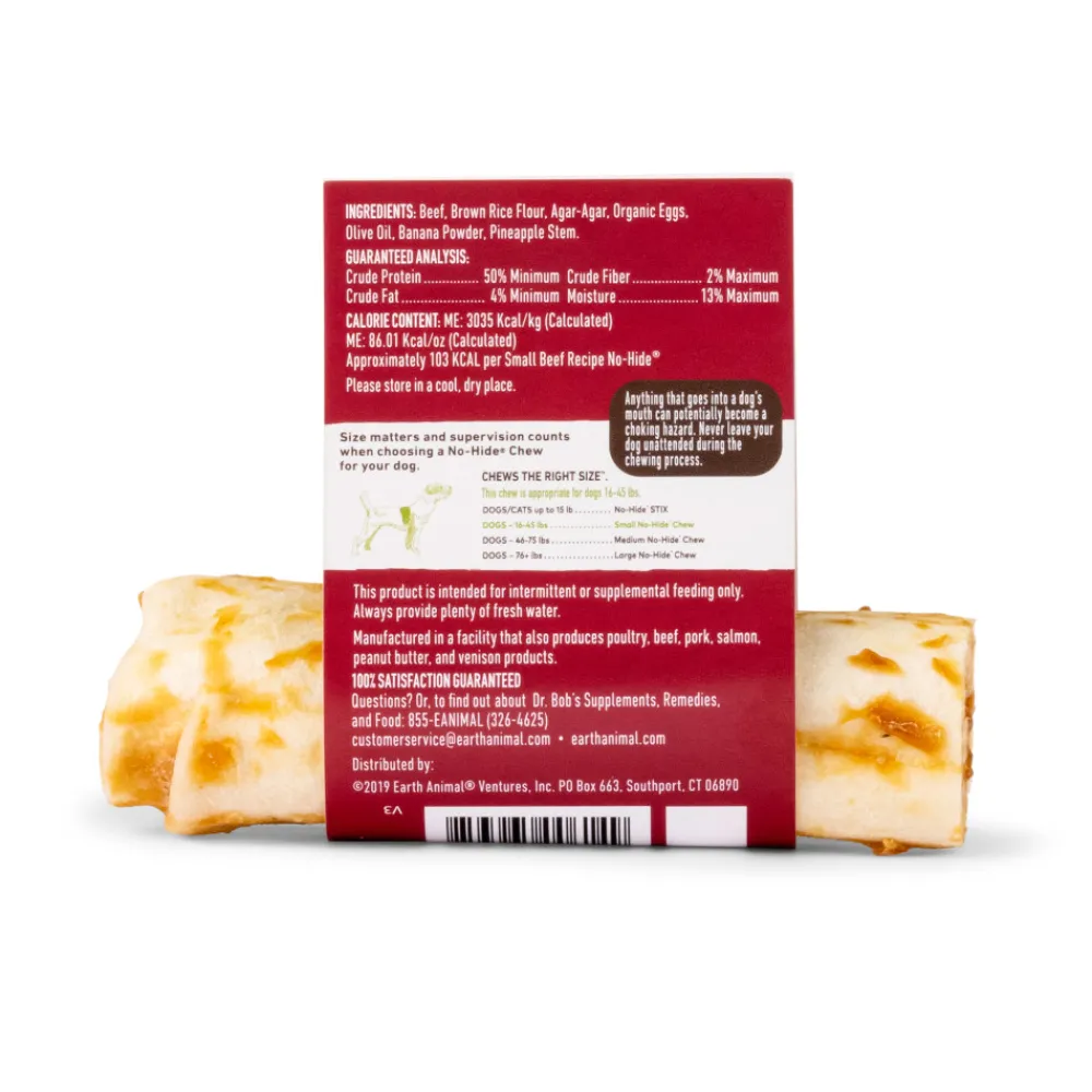 Earth Animal Bully Sticks & Natural Chews^No-Hide Beef Chew Dog Treat, Small