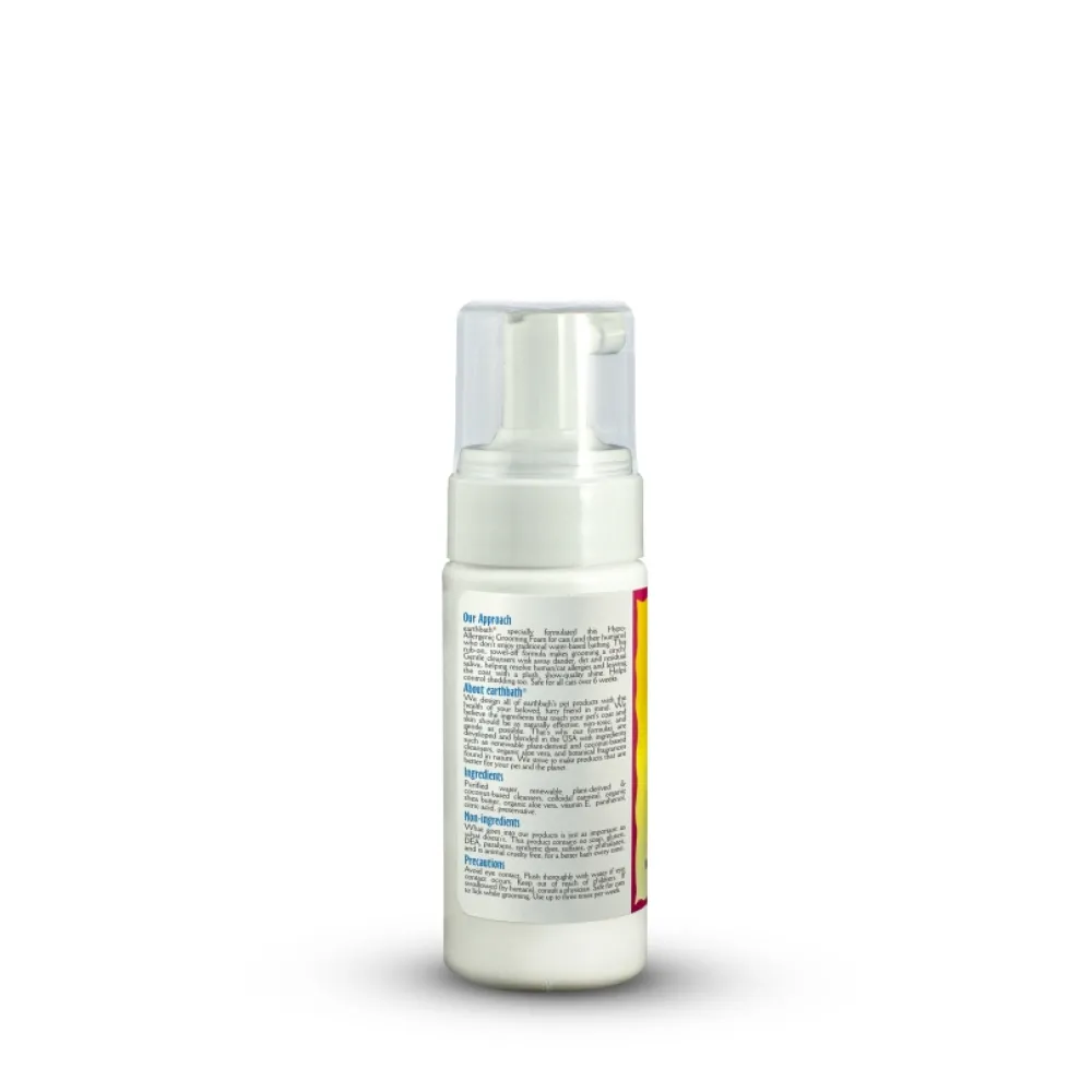 Earthbath Grooming | Grooming^Grooming Foam for Cats, Hypo-Allergenic, Fragrance Free, 4-oz