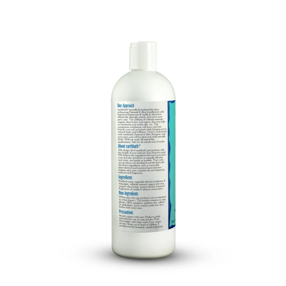 Earthbath Grooming | Grooming^Oatmeal & Aloe Conditioner for Dogs & Cats, Vanilla & Almond, 16-oz