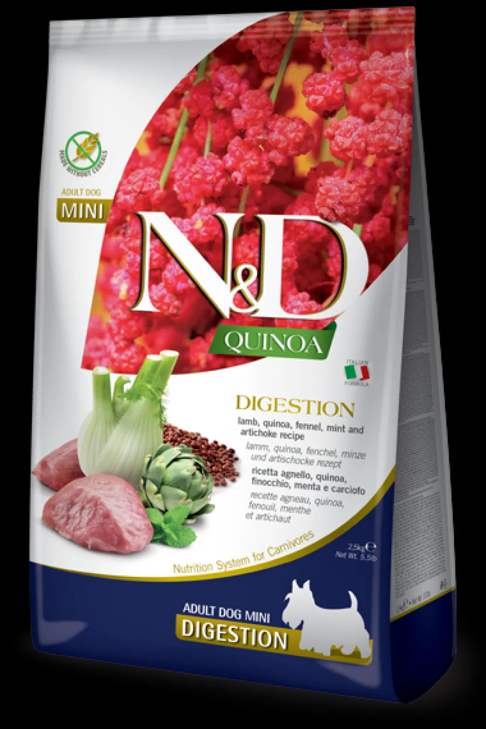 Farmina Dry Food^N&D Quinoa Digestion Lamb Adult Mini Dry Dog Food, 5.5-lb