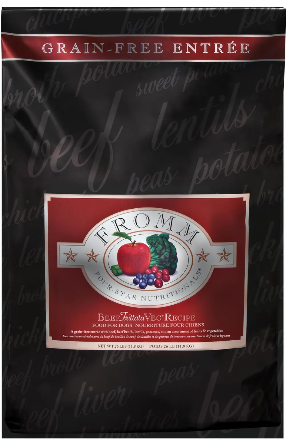 Fromm Dry Food^Four-Star Nutritionals Beef Frittata Veg Dry Dog Food, 4-lb
