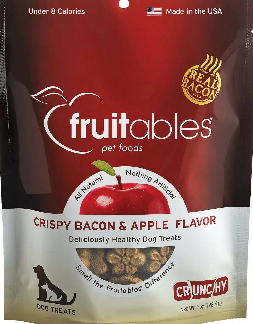 Fruitables Biscuits & Crunchy Treats^Crispy Bacon & Apple Flavor Crunchy Dog Treats, 7-oz