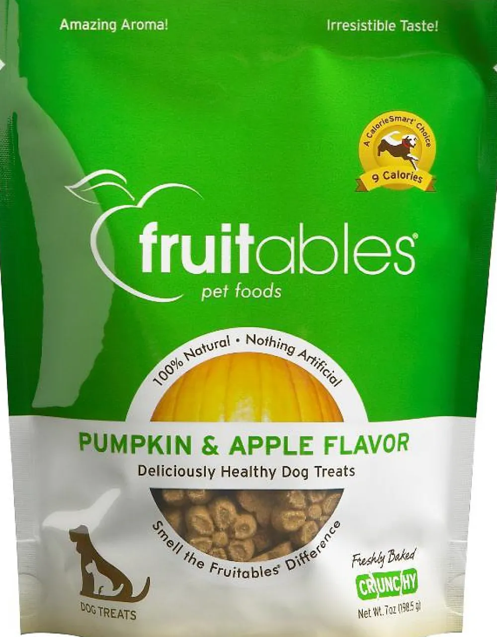 Fruitables Biscuits & Crunchy Treats^Pumpkin & Apple Flavor Crunchy Dog Treats, 7-oz
