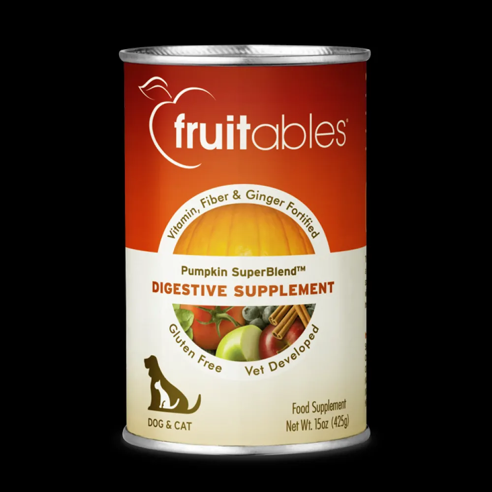 Fruitables Healthcare | Healthcare^Pumpkin and Ginger SuperBlend Digestive Dog & Cat Supplement, 15-oz