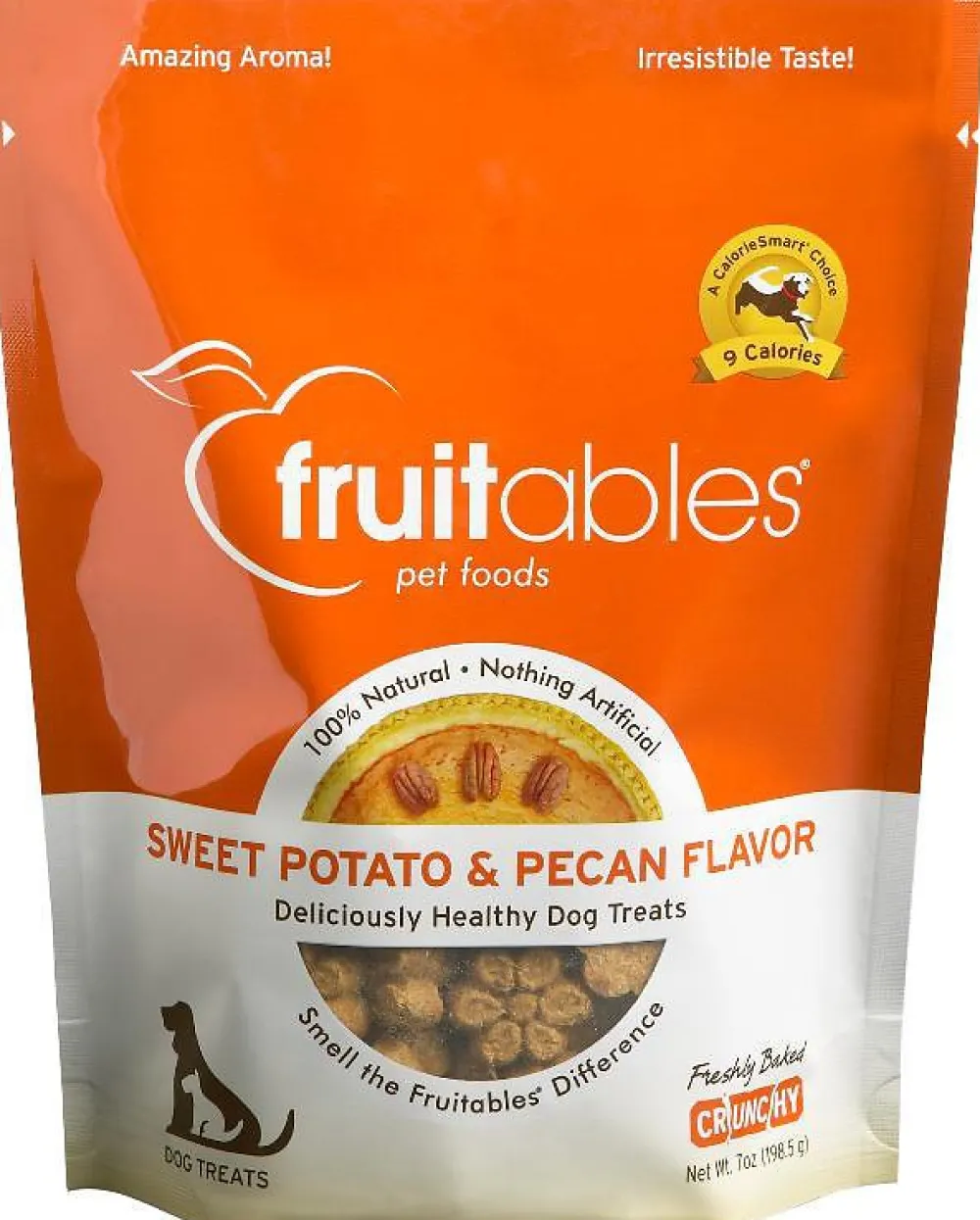 Fruitables Biscuits & Crunchy Treats^Sweet Potato & Pecan Flavor Crunchy Dog Treats, 7-oz