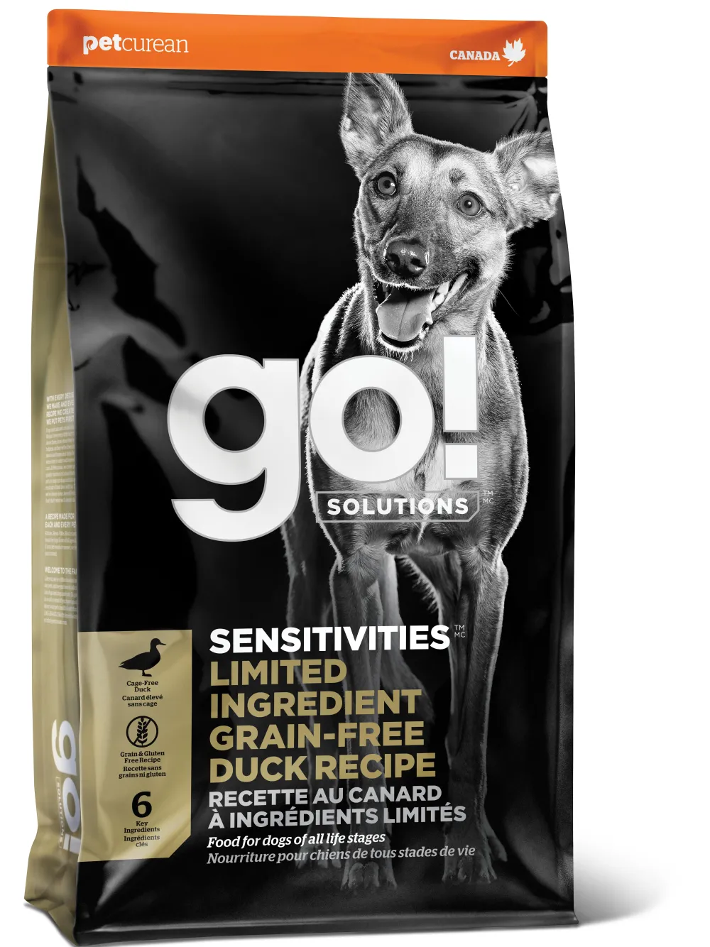 Go! Solutions Dry Food^Sensitivities Limited Ingredient Duck Grain-Free Dry Dog Food, 22-lb