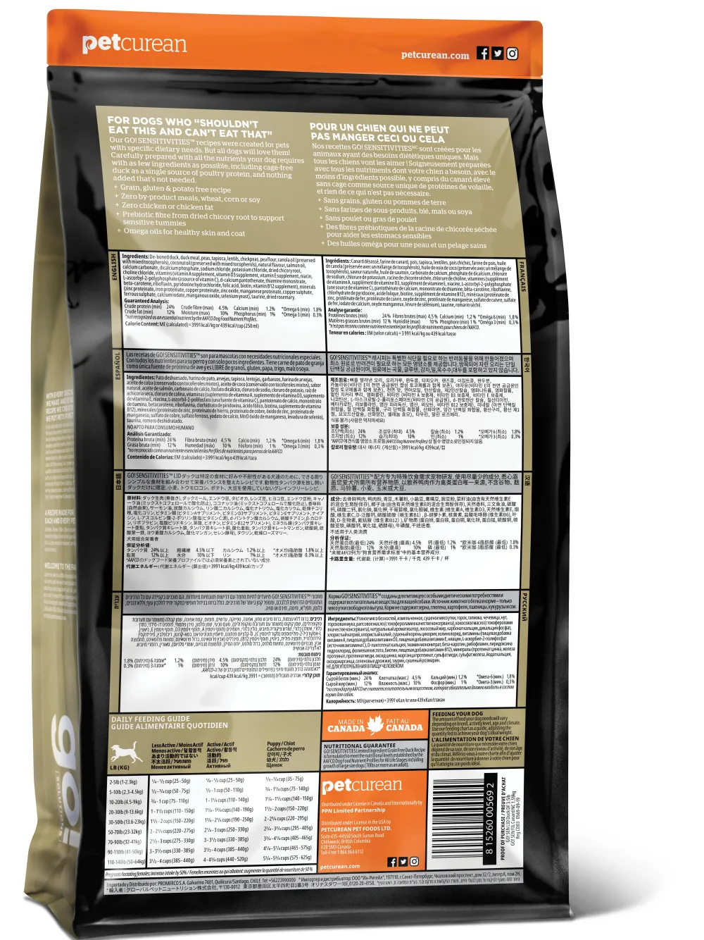 Go! Solutions Dry Food^Sensitivities Limited Ingredient Duck Grain-Free Dry Dog Food, 22-lb