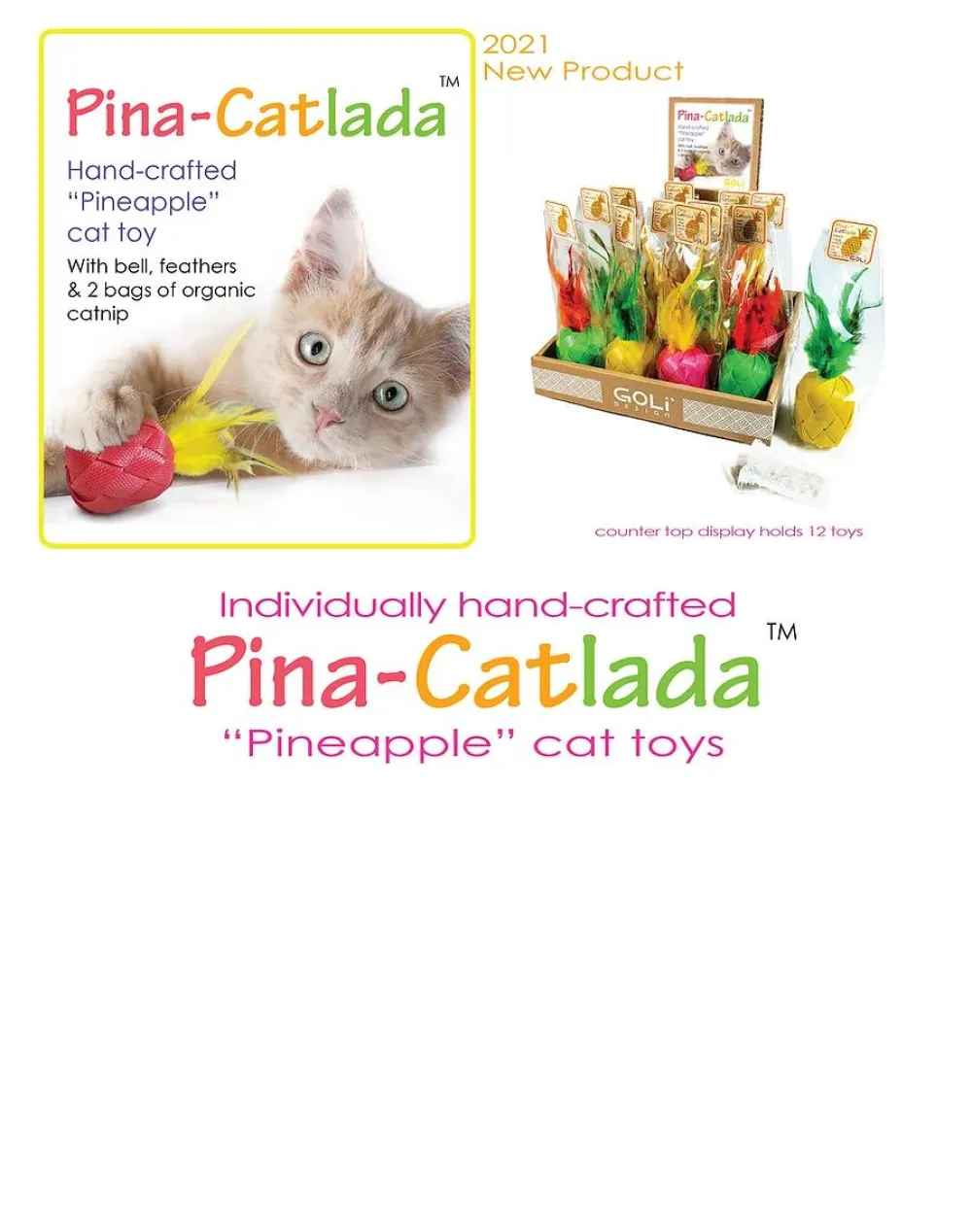 Goli Design Toys | Toys^Pina-Catlada Catnip Cat Toy, Assorted