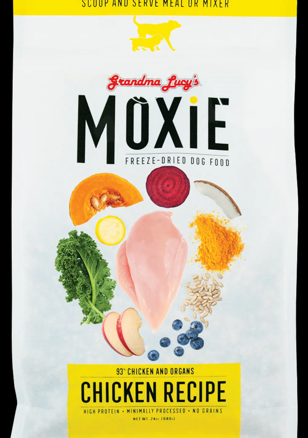 Grandma Lucy's Freeze-Dried Food^Moxie Chicken Recipe Freeze-Dried Dog Food, 24-oz