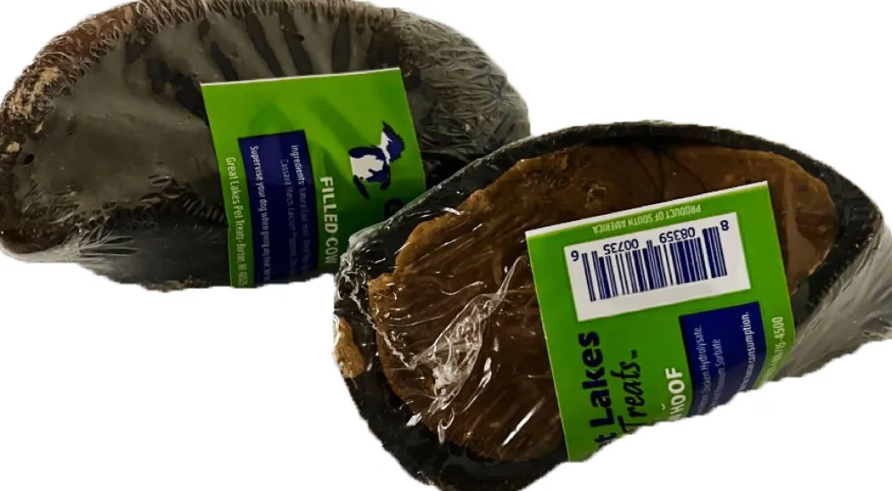 Great Lakes Pet Treats Bully Sticks & Natural Chews^Great Lakes Flavored Peanut Butter Filled Cow Hoof Dog Treats, Medium/Large