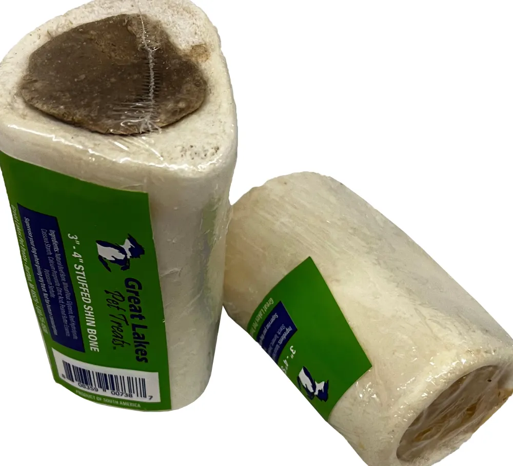 Great Lakes Pet Treats Bully Sticks & Natural Chews^Great Lakes Flavored Peanut Butter Filled Shin Bone Dog Treats, 3-4-in