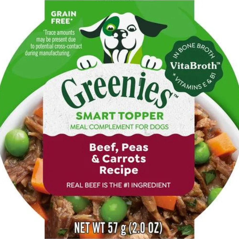 Greenies Food Toppings^Smart Topper Beef, Peas & Carrots Grain-Free Dog Food Topper, 2-oz