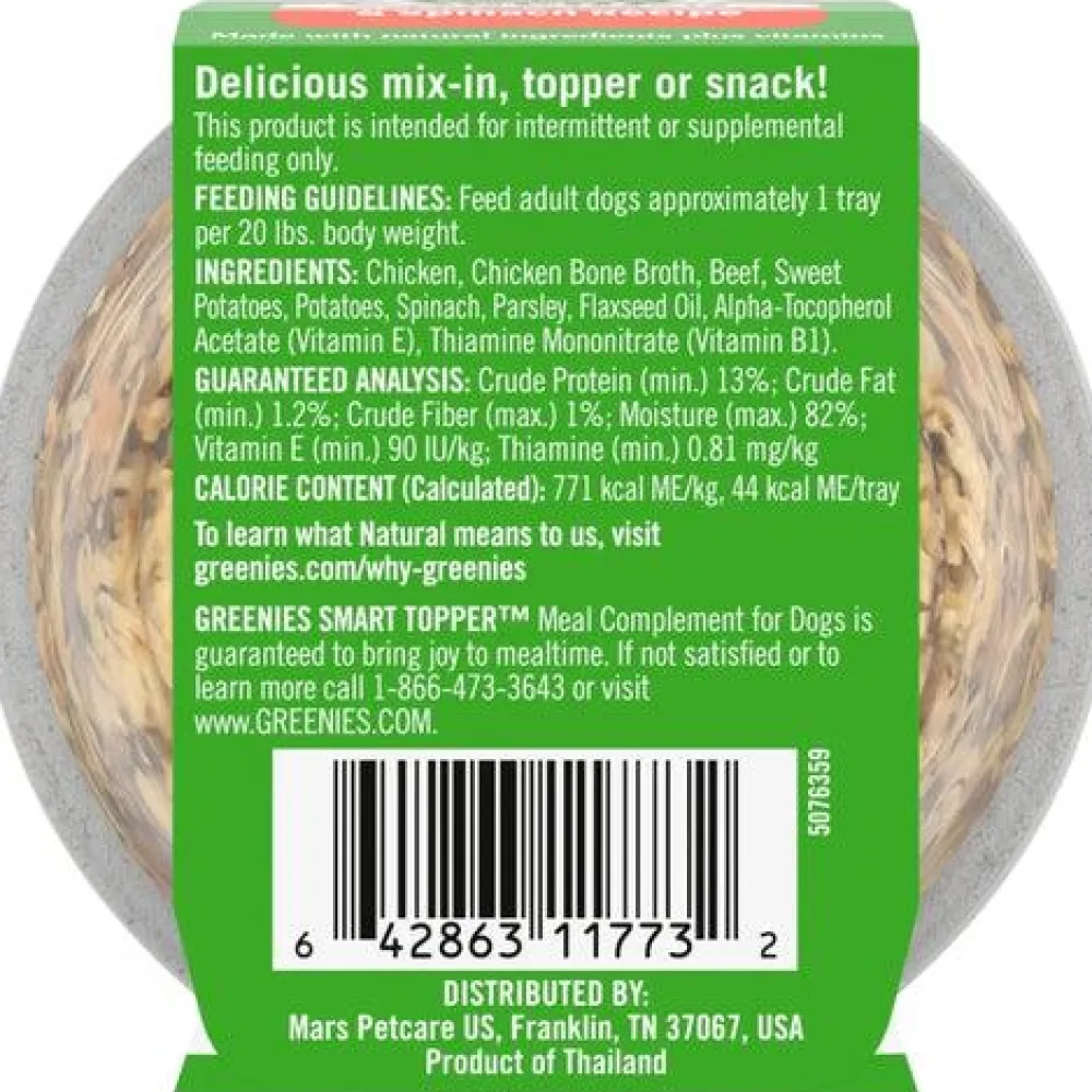 Greenies Food Toppings^Smart Topper Chicken, Beef, Sweet Potatoes, Potatoes & Spinach Grain-Free Dog Food Topper, 2-oz