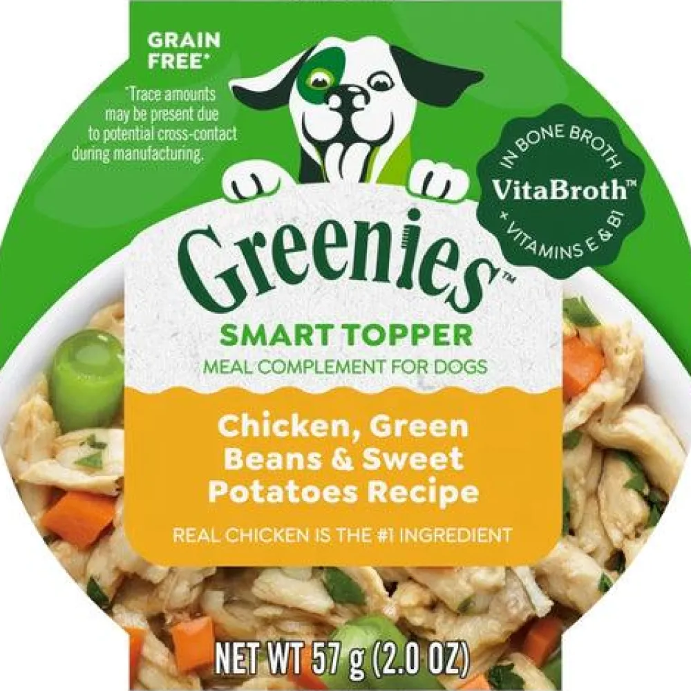 Greenies Food Toppings^Smart Topper Chicken, Green Beans & Sweet Potatoes Grain-Free Dog Food Topper, 2-oz