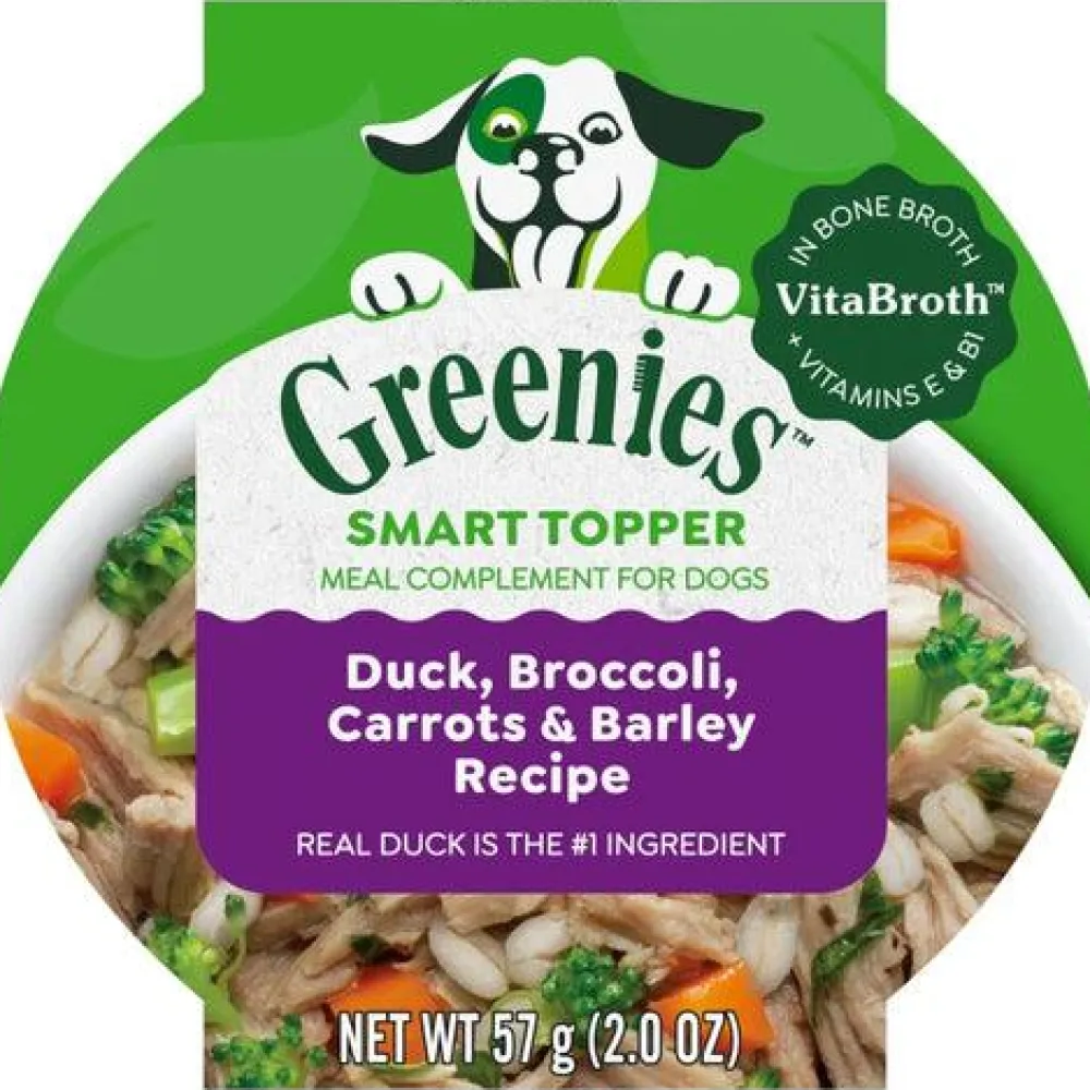 Greenies Food Toppings^Smart Topper Duck, Broccoli, Carrots & Barley Dog Food Topper, 2-oz