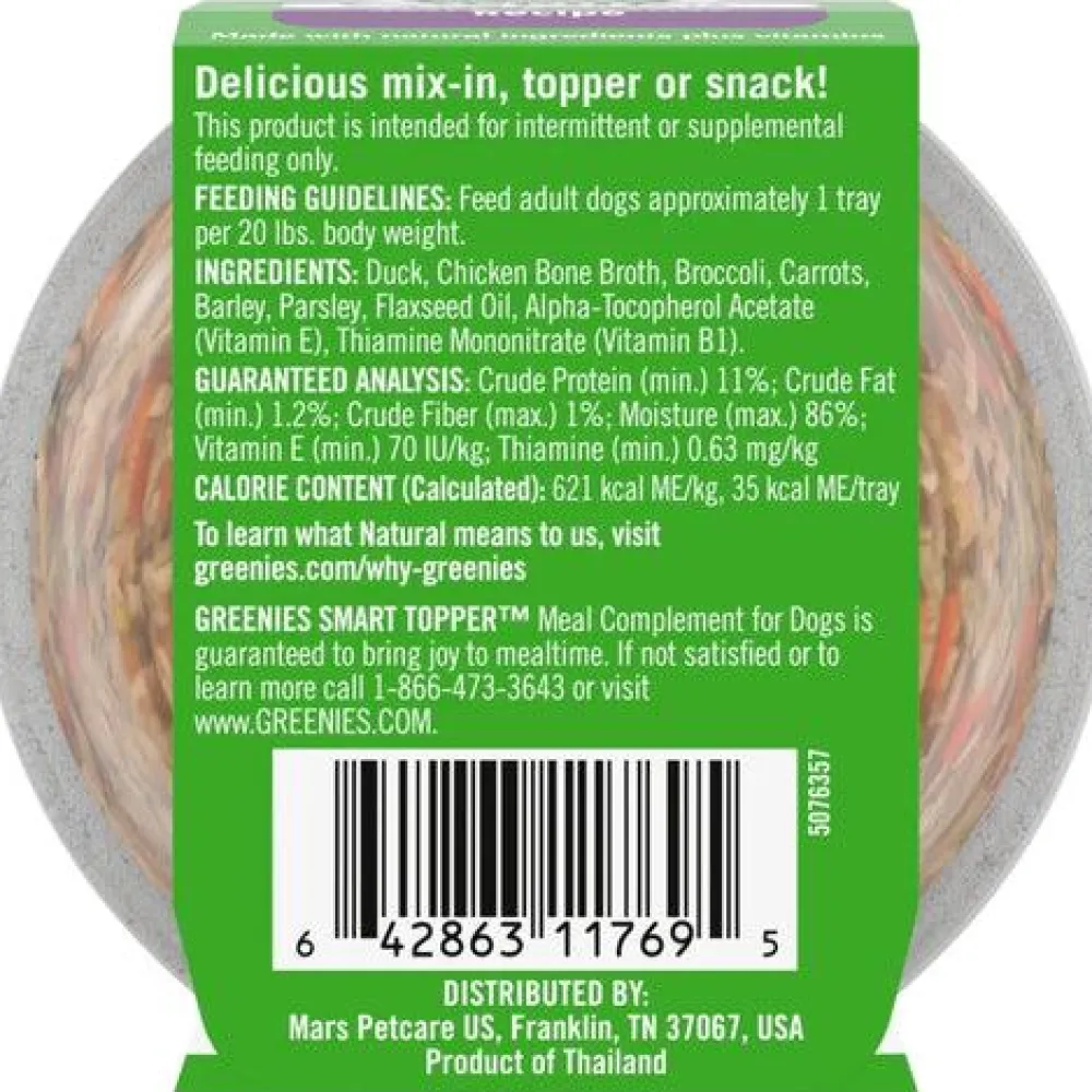 Greenies Food Toppings^Smart Topper Duck, Broccoli, Carrots & Barley Dog Food Topper, 2-oz