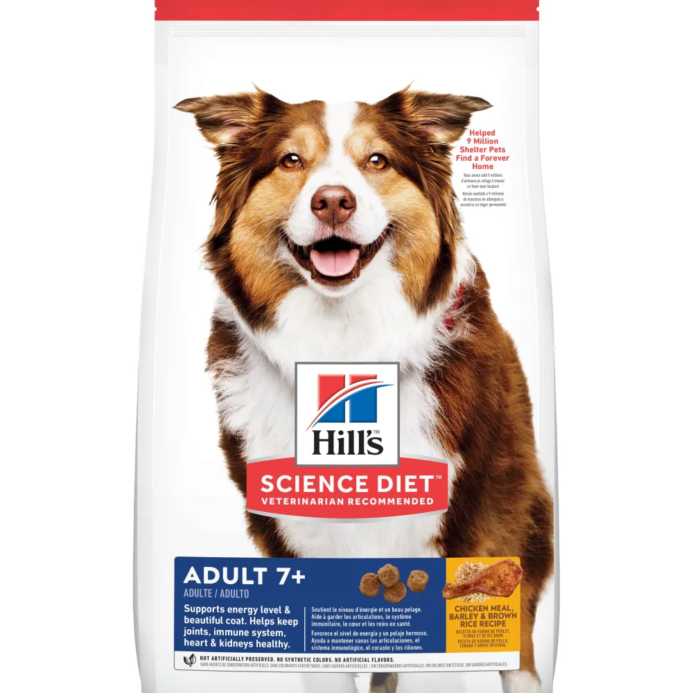 Hill's Science Diet Dry Food^Adult 7+ Chicken Meal, Barley & Brown Rice Dry Dog Food, 5-lb