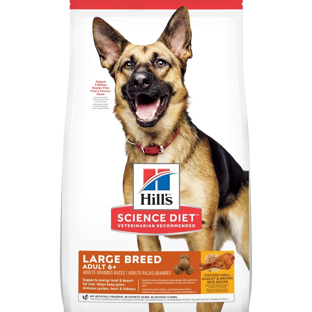 Hill's Science Diet Dry Food^Adult 6+ Large Breed Chicken Meal, Barley & Brown Rice Dry Dog Food, 17.5-lb