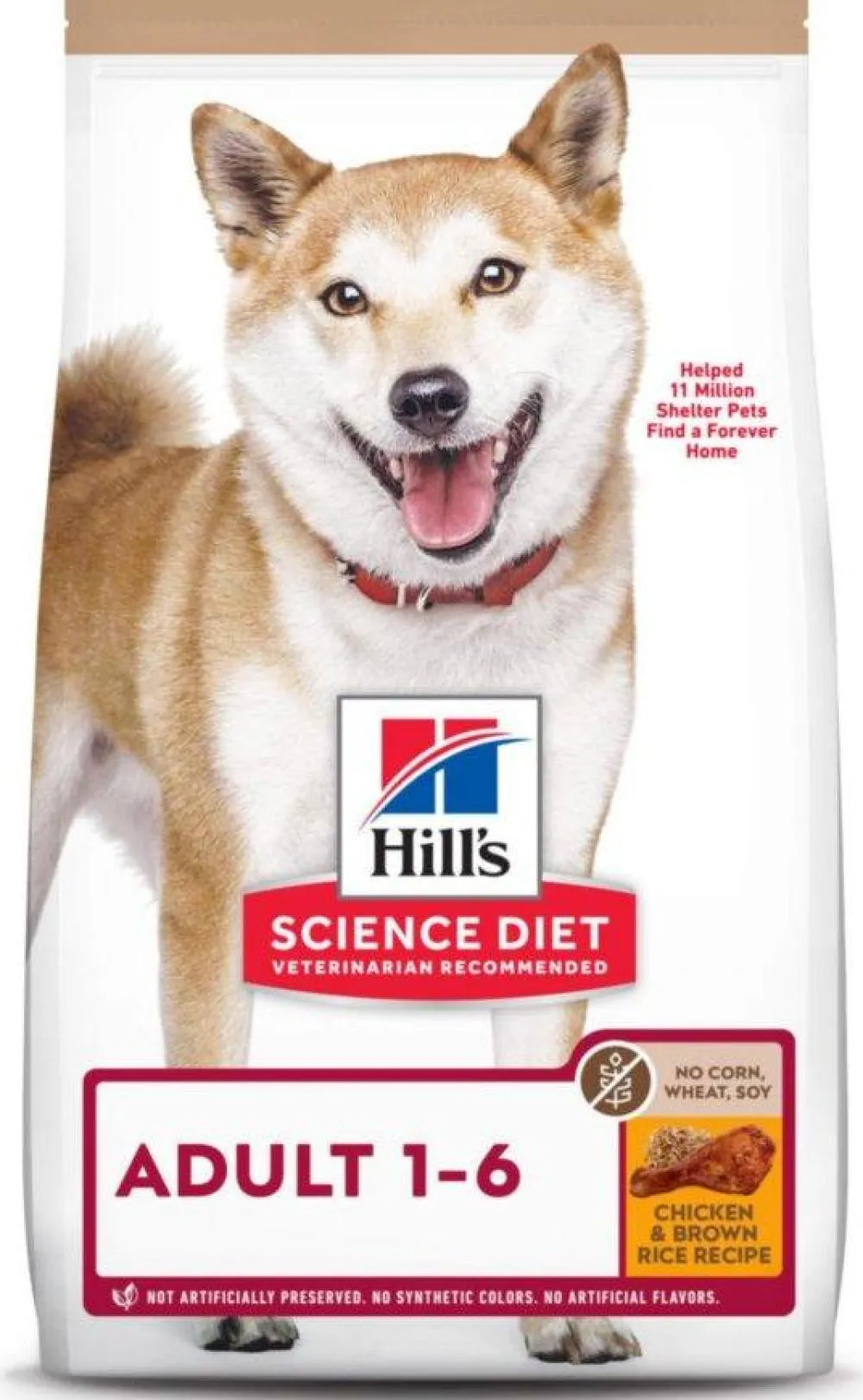 Hill's Science Diet Dry Food^Adult 1-6 No Corn, Wheat, Soy Chicken & Brown Rice Dry Dog Food, 4-lb