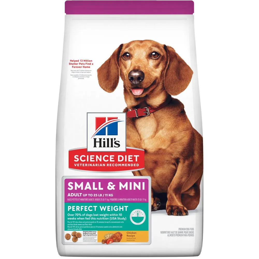 Hill's Science Diet Dry Food^Adult Perfect Weight Small & Mini Chicken Dry Dog Food, 12.5-lb
