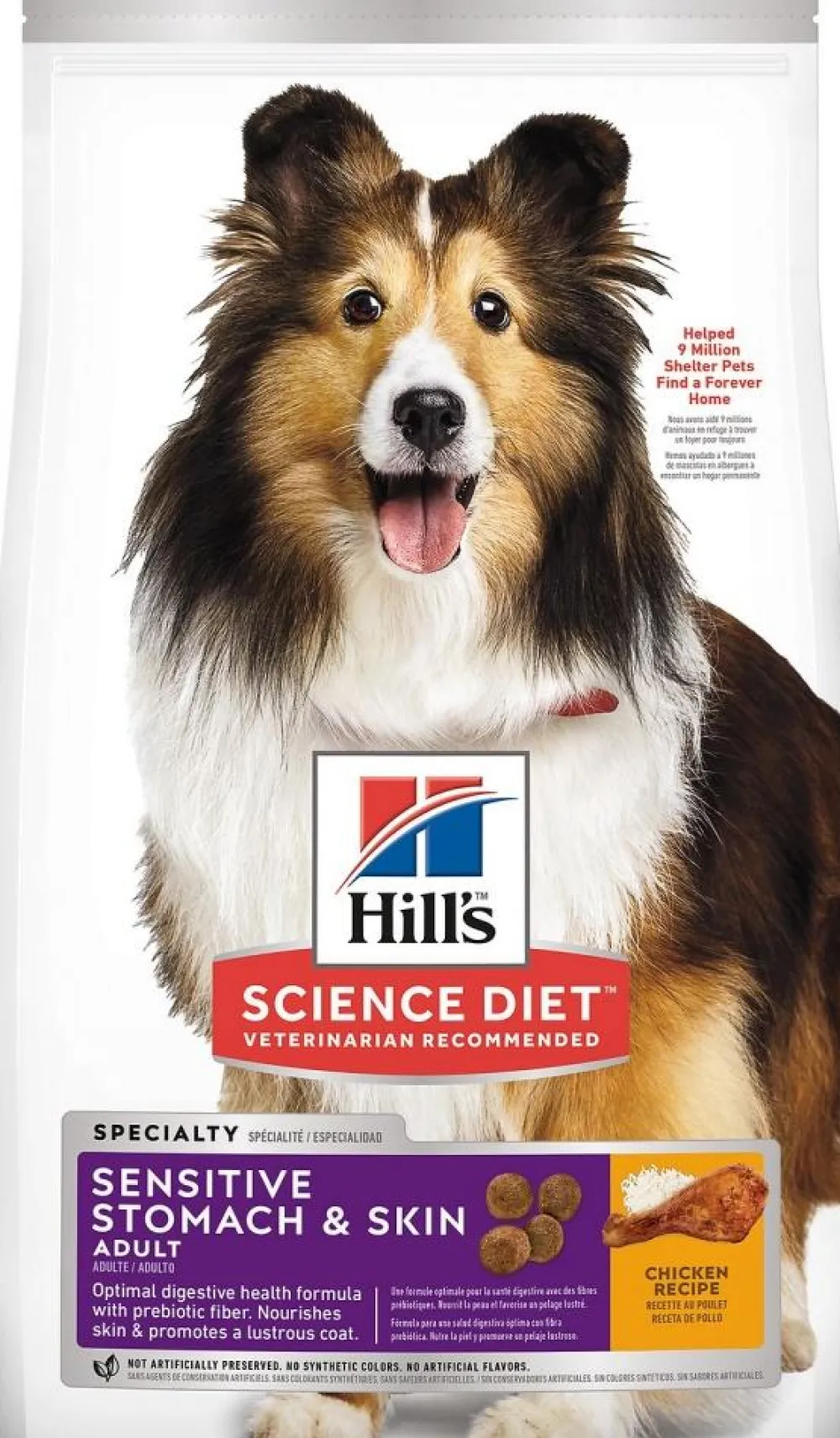 Hill's Science Diet Dry Food^Adult Sensitive Stomach & Skin Chicken Dry Dog Food, 4-lb
