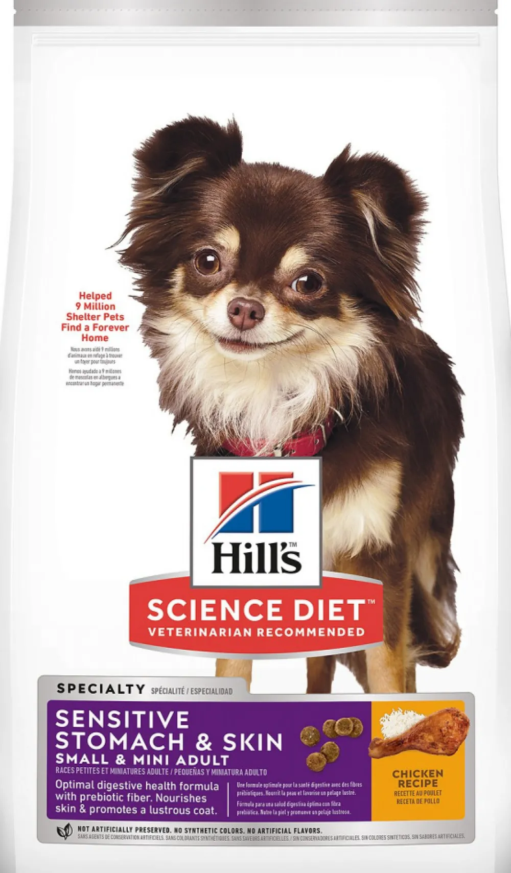 Hill's Science Diet Dry Food^Adult Sensitive Stomach & Skin Small & Mini Breed Chicken Dry Dog Food, 4-lb