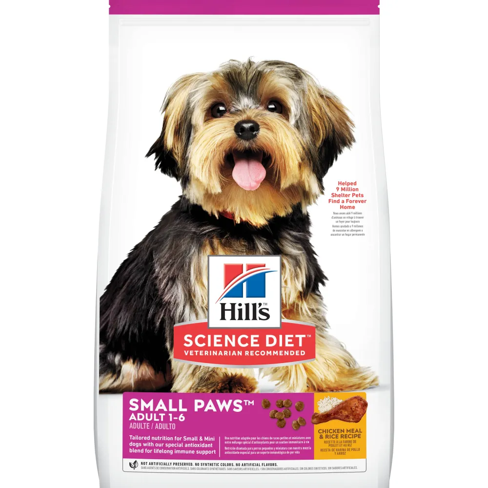 Hill's Science Diet Dry Food^Adult Small Paw Chicken Meal & Rice Dry Dog Food, 4.5-lb