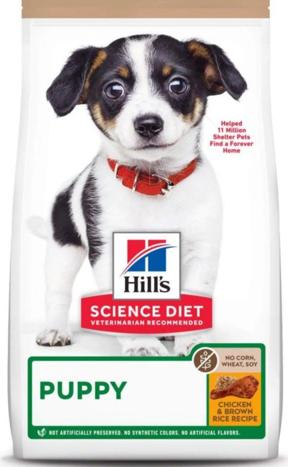 Hill's Science Diet Dry Food^Puppy No Corn, Wheat, Soy Chicken & Brown Rice Dry Dog Food, 4-lb