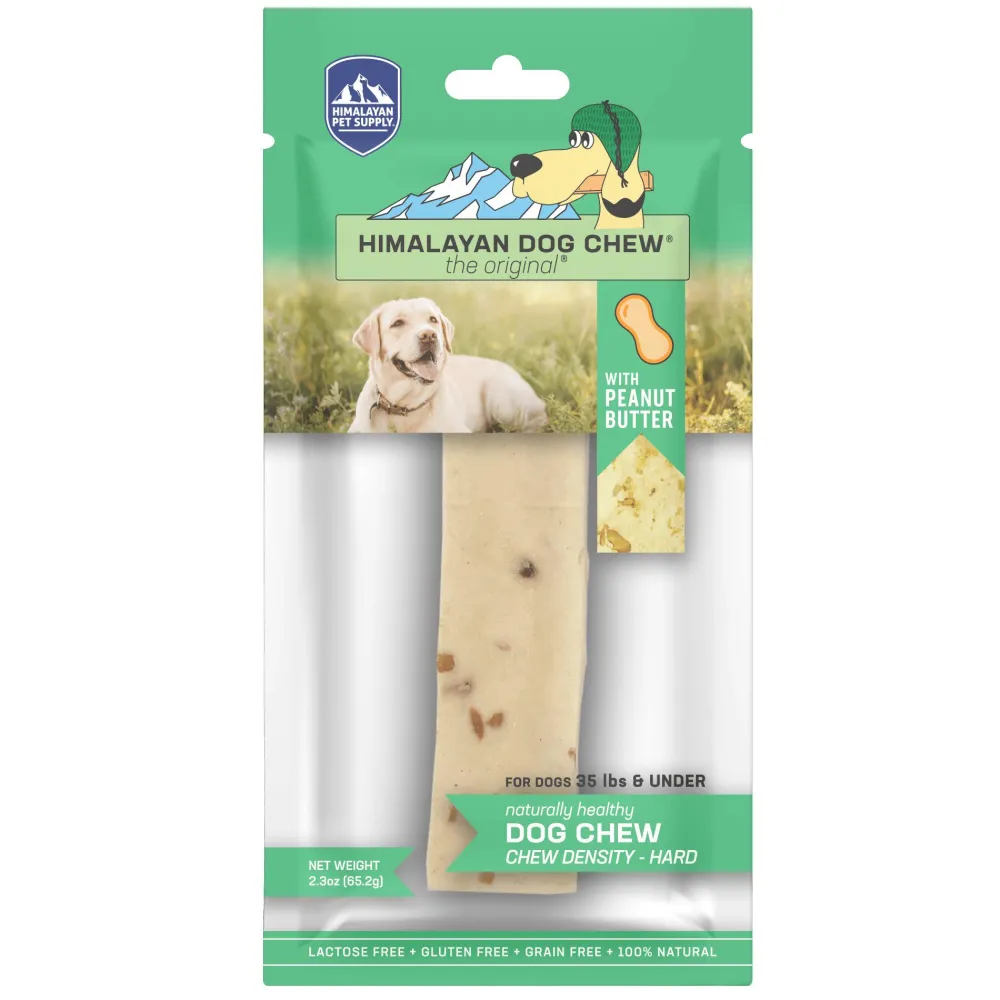 Himalayan Pet Supply Dental & Hard Chews^Dog Chew, Peanut Butter Flavor, Medium