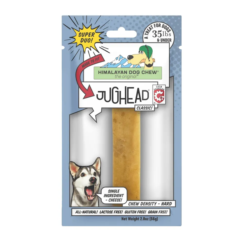 Himalayan Pet Supply Dental & Hard Chews^Jughead Cheese Dog Treats, Classic, 2-oz