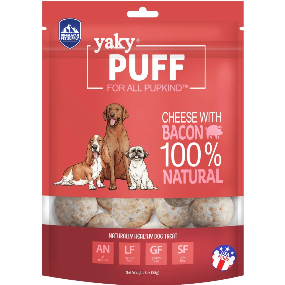 Himalayan Pet Supply Biscuits & Crunchy Treats^yakyPUFF Bacon Flavor Dog Treats, 3-oz
