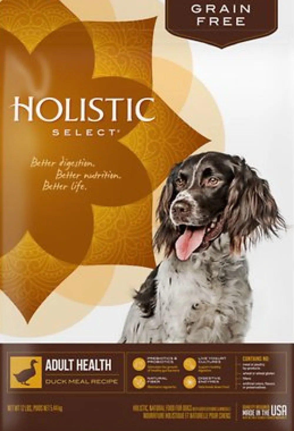Holistic Select Dry Food^Adult Health Duck Meal Recipe Dry Dog Food, 12-lb
