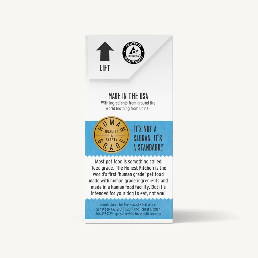 The Honest Kitchen Food Toppings^Honest Kitchen Grain-Free 99% Cage-Free Turkey & Duck Wet Dog Food Topper, 5.5-oz box