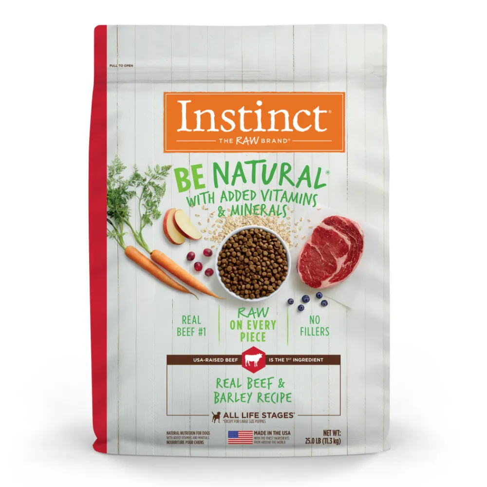 Instinct Dry Food^Be Natural Real Beef & Barley Dry Dog Food, 25-lb