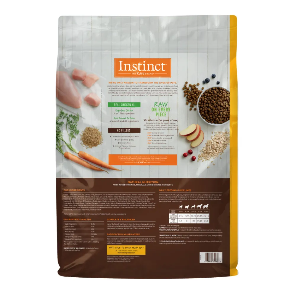 Instinct Dry Food^Be Natural Real Chicken & Brown Rice Dry Dog Food, 25-lb