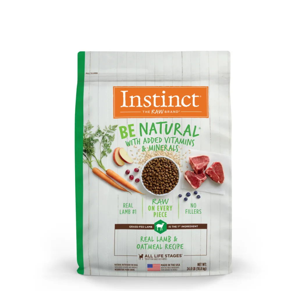 Instinct Dry Food^Be Natural Real Lamb & Oatmeal Dry Dog Food, 24-lb
