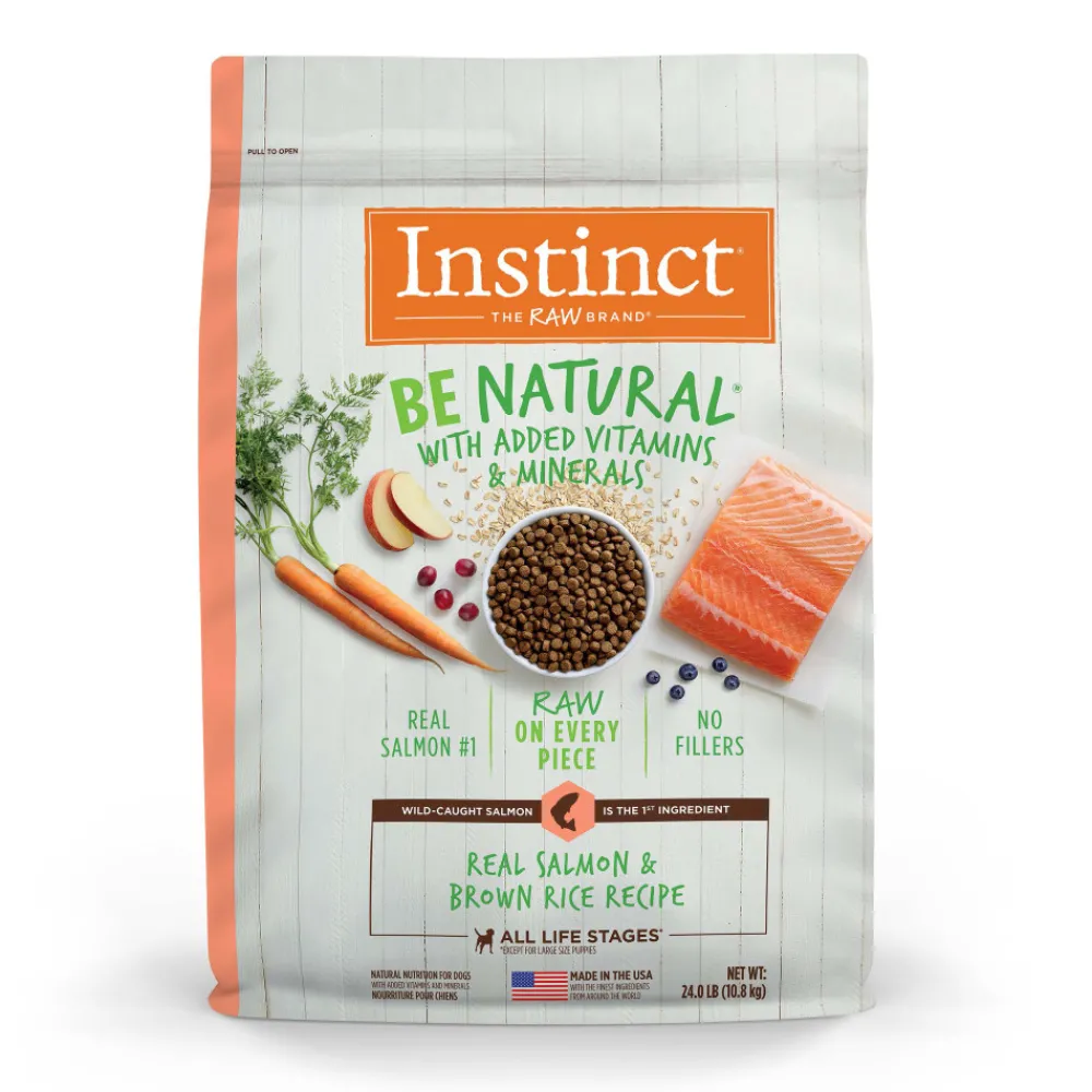 Instinct Dry Food^Be Natural Real Salmon & Brown Rice Dry Dog Food, 25-lb