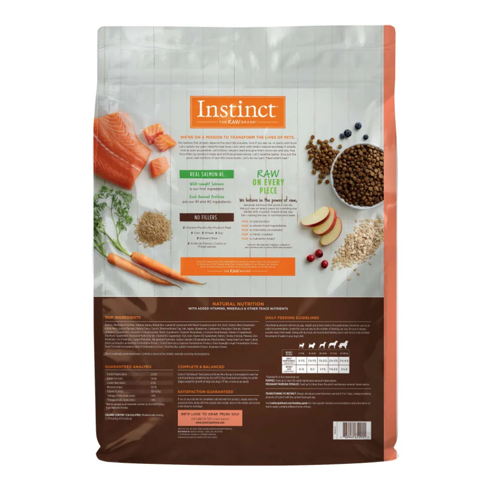 Instinct Dry Food^Be Natural Real Salmon & Brown Rice Dry Dog Food, 25-lb