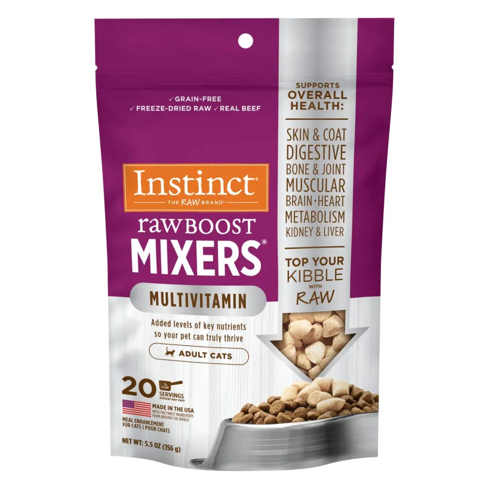 Instinct Food Toppings^Raw Boost Mixers Multivitamin Freeze-Dried Cat Food Topper, 5.5-oz