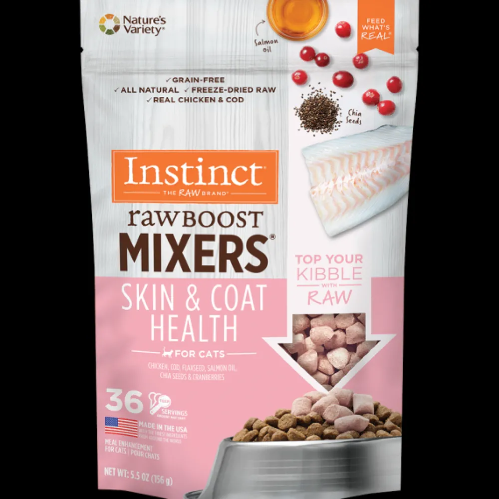 Instinct Food Toppings^Raw Boost Mixers Skin & Coat Health Freeze-Dried Cat Food Topper, 5.5-oz