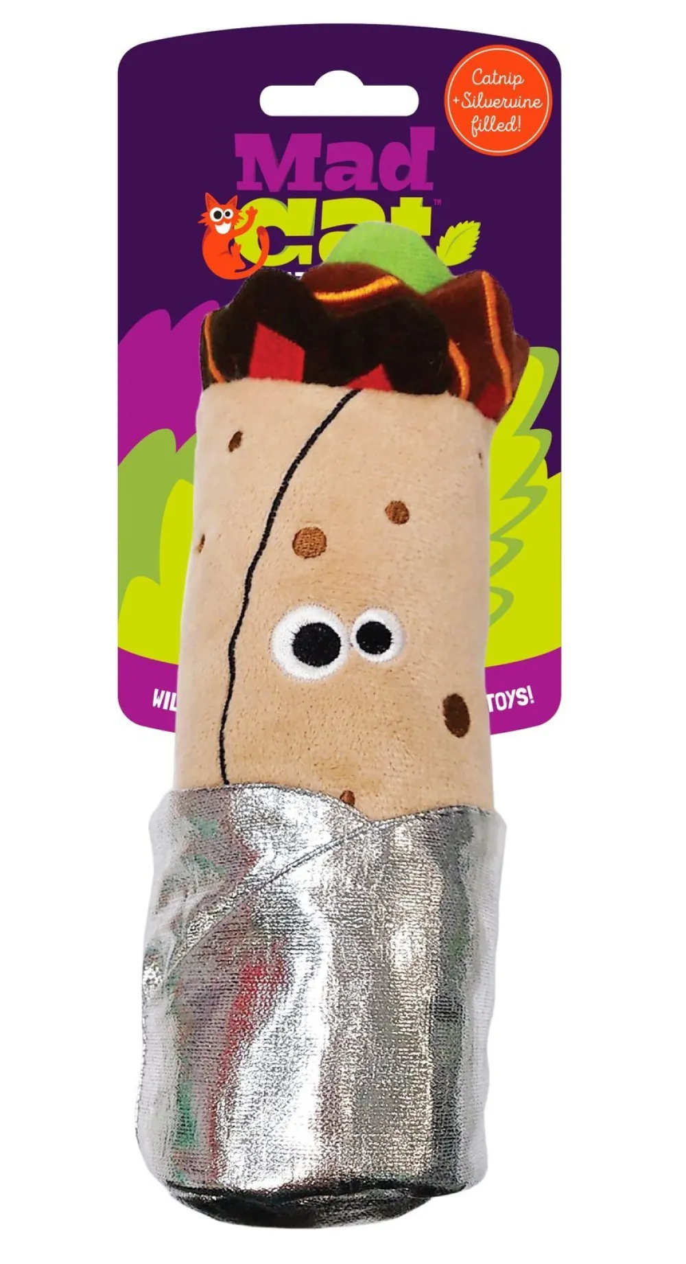 Mad Cat Toys | Toys^Burrito Kicker Catnip & Silvervine Cat Toy