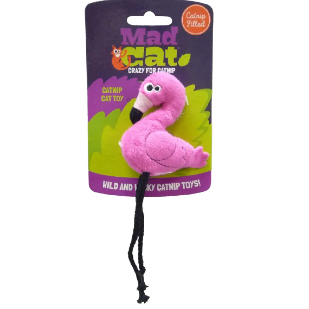 Mad Cat Toys | Toys^Flingin' Plush Flamingo Cat Toy